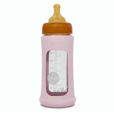 Biberon en verre avec housse de protection - seafoam blue - 250 ml Bleu+Rose 4 - vertbaudet enfant 