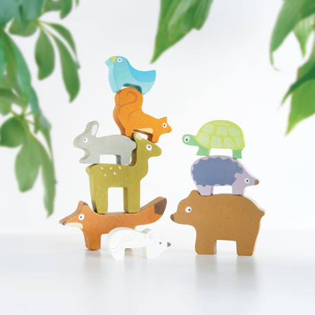 La tour des animaux de la forêt Blanc 3 - vertbaudet enfant 