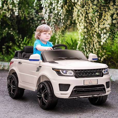 Voiture électrique enfant suv 4x4 - 12v, 5km/h max. - télécommande - nombreux effets Blanc+Noir 2 - vertbaudet enfant 