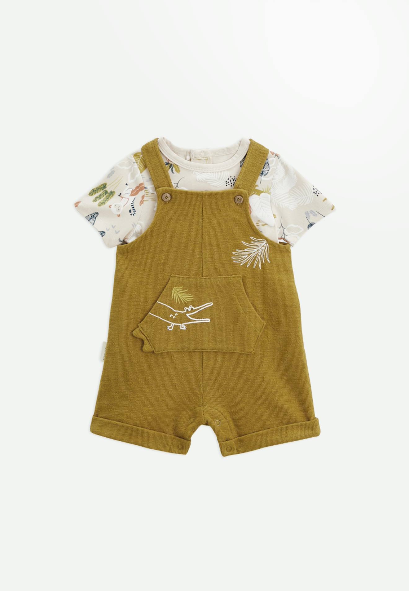 Ensemble Bébé Sweat-shirt + Salopette Velours - VERTBAUDET, 2 Pièces, 100% Coton, Manches Longues - 2