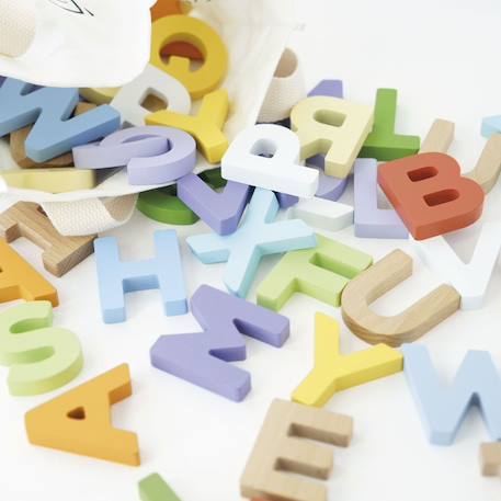 Lettres de l'alphabet en bois Bleu 6 - vertbaudet enfant 