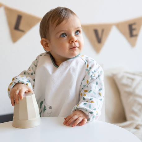 Bavoir imperméable manche longue Vert 2 - vertbaudet enfant 