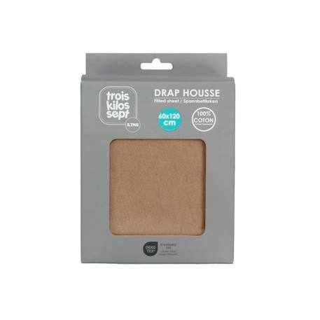 Drap housse oeko-tex® standard 100 Abricot+Bleu+Bleu ciel+Bleu marine+Camel+Caraïbes+Gris+Rose+Terracotta+Vanille+Vert+Vert olive+Vieux rose 16 - vertbaudet enfant 