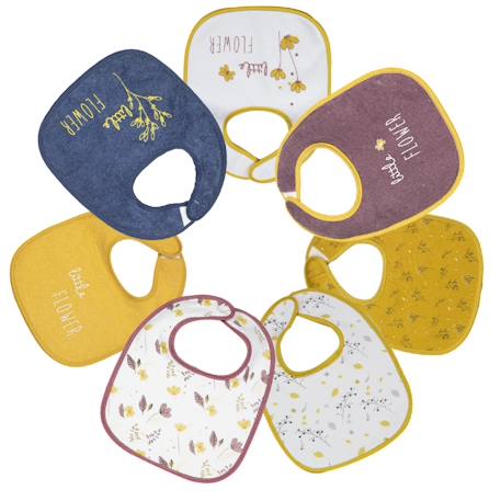 Lot de 7 bavoirs waterproof Jaune 1 - vertbaudet enfant 