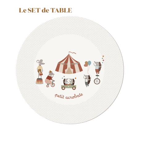 Set de table circus petit acrobate Multicolore 1 - vertbaudet enfant 