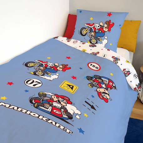 Housse de couette mariokart coton Bleu 3 - vertbaudet enfant 