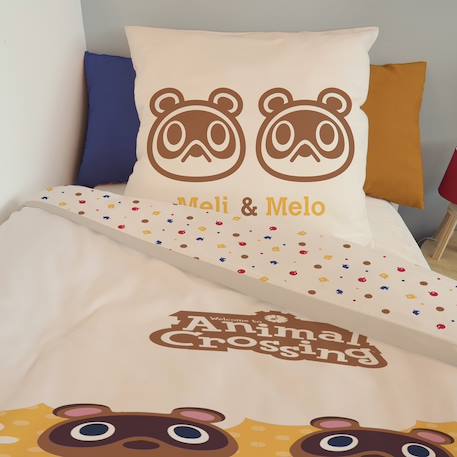 Housse de couette animal crossing méli & mélo coton Beige 4 - vertbaudet enfant 