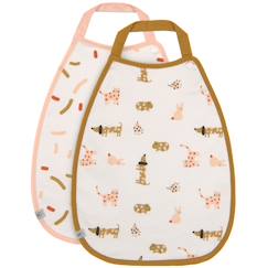 Puériculture-Lot de 2 bavoirs extra large little mateys