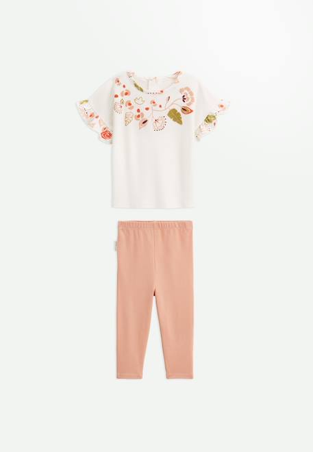 Ensemble enfant t-shirt et legging mindanao Rose 1 - vertbaudet enfant 