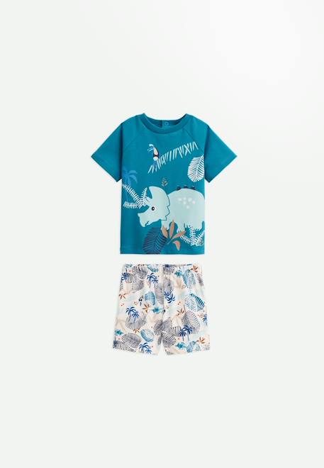Pyjama enfant manches courtes santorini Bleu 1 - vertbaudet enfant 