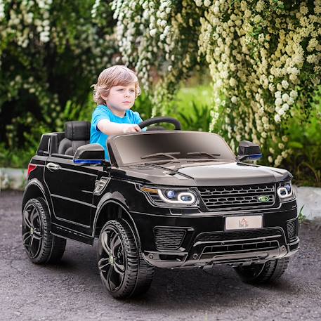 Voiture électrique enfant suv 4x4 - 12v, 5km/h max. - télécommande - nombreux effets Blanc+Noir 8 - vertbaudet enfant 