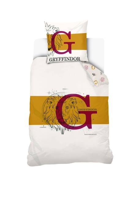 Housse de couette harry potter gryffondor coton Blanc 1 - vertbaudet enfant 