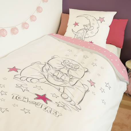 Housse de couette tom&jerry dodo coton Blanc 2 - vertbaudet enfant 