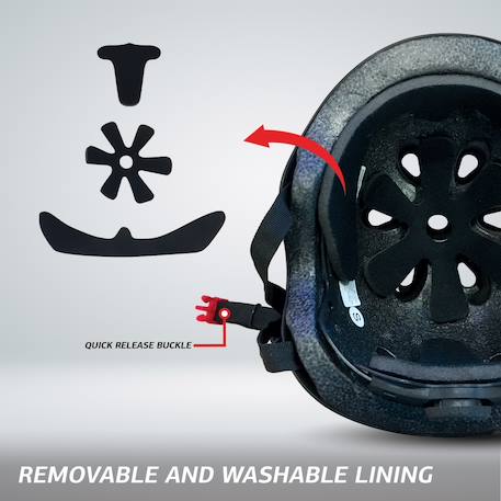 Casque taille s pour draisienne trottinette et kart à pédales Noir 5 - vertbaudet enfant 
