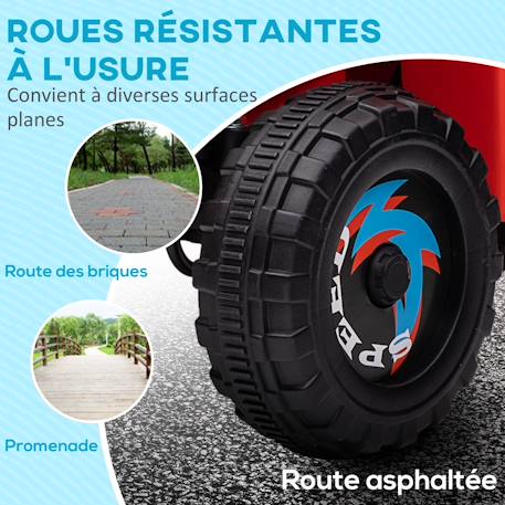 Quad électrique enfant v. Max. 2,5 km/h 6 v Rose+Rouge+Vert 10 - vertbaudet enfant 