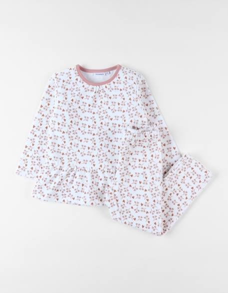 Pyjama en velours côtelé Rose 1 - vertbaudet enfant 