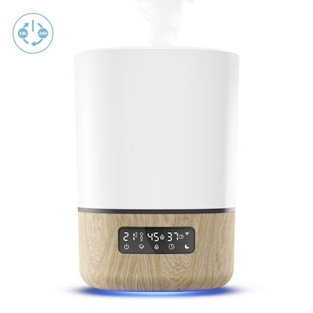 Humidificateur d’air connecté, diffuseur d’huiles essentielles breath Blanc 1 - vertbaudet enfant 