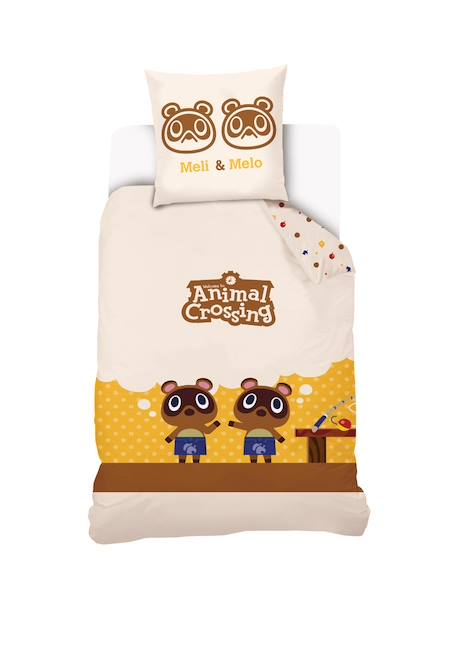 Housse de couette animal crossing méli & mélo coton Beige 1 - vertbaudet enfant 