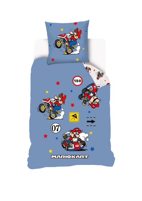 Housse de couette mariokart coton Bleu 1 - vertbaudet enfant 