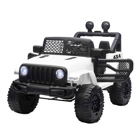Voiture 4x4 électrique enfant 2 x 35 w 5 km/h max. Télécommande effets lumineux sonore Blanc 1 - vertbaudet enfant 