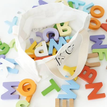 Lettres de l'alphabet en bois Bleu 3 - vertbaudet enfant 