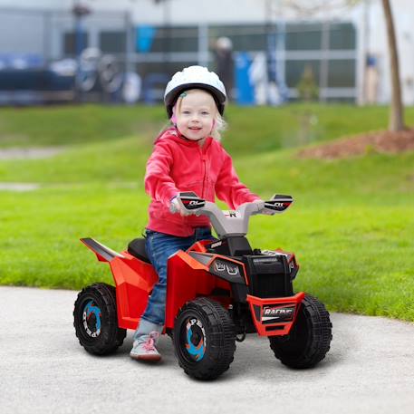 Quad électrique enfant v. Max. 2,5 km/h 6 v Rose+Rouge+Vert 8 - vertbaudet enfant 