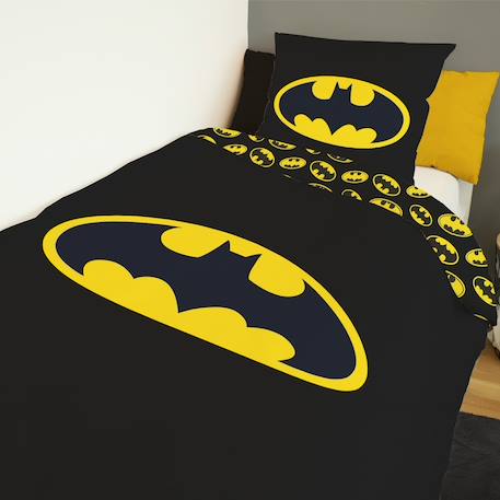 Housse de couette batman logo dc comics coton Noir 2 - vertbaudet enfant 