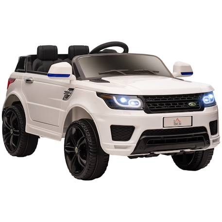 Voiture électrique enfant suv 4x4 - 12v, 5km/h max. - télécommande - nombreux effets Blanc+Noir 1 - vertbaudet enfant 