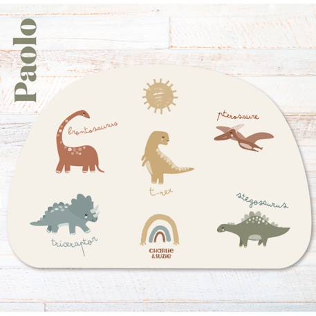 Set de table 'mes dinos' paolo Multicolore 1 - vertbaudet enfant 