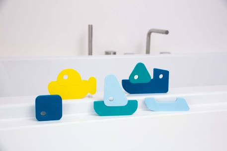 Puzzle de bain - bateaux Bleu 2 - vertbaudet enfant 