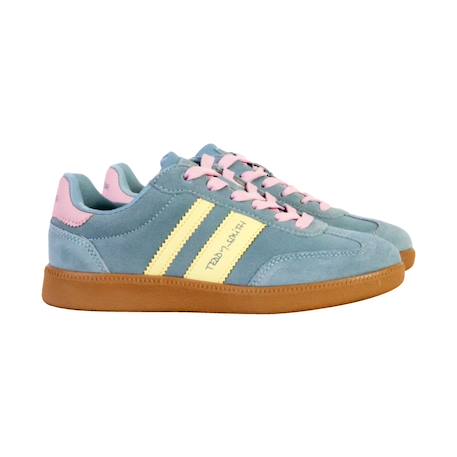Baskets basses  à lacets Azul bleu+Rose 3 - vertbaudet enfant 