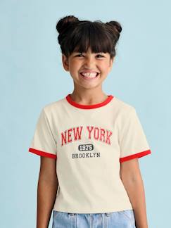 -T-shirt esprit collège fille
