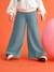 Pantalon fille large en velours anthracite+bleu grisé+blush+écru+kaki+marron+prune+rose 5 - vertbaudet enfant 