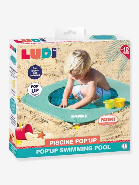 Piscine de plage Pop up multicolore 1 - vertbaudet enfant 