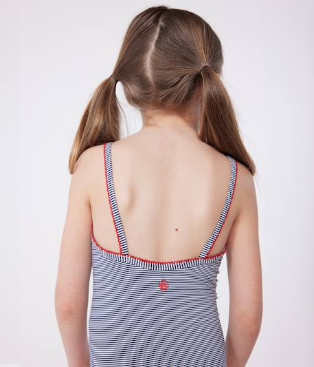 Maillot de bain 1 pièce à rayures fille bleu 2 - vertbaudet enfant 