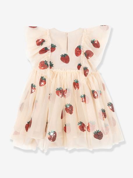 Robe à volants et sequins Yvonne rose 2 - vertbaudet enfant 