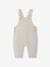 Ensemble bébé naissance cérémonie chemise salopette en lin et coton argile+bleu 4 - vertbaudet enfant 