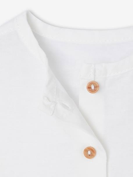 Ensemble bébé naissance cérémonie chemise salopette en lin et coton argile+bleu 8 - vertbaudet enfant 