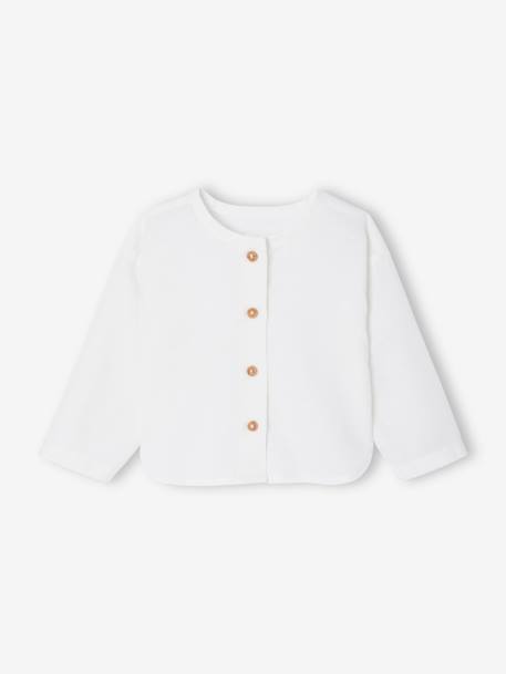 Ensemble bébé naissance cérémonie chemise salopette en lin et coton argile+bleu 3 - vertbaudet enfant 