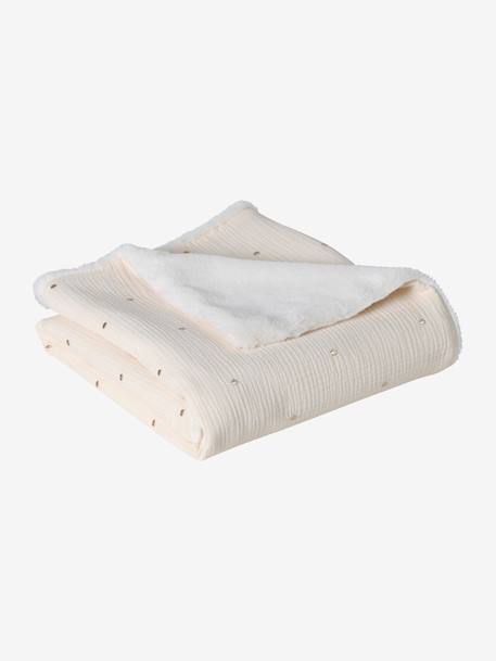 Couverture naissance en gaze de coton personnalisable écru 2 - vertbaudet enfant 