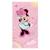 Serviette de bain et de plage imprimée 100% coton, disney home minnie hello Rose 1 - vertbaudet enfant 