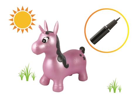 Licorne sauteuse gonflable rose Violet 3 - vertbaudet enfant 