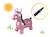 Licorne sauteuse gonflable rose Violet 3 - vertbaudet enfant 