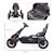 Kart à pédales enfant go kart formule 1 racing aileron avant carter chaine fermé siège réglable avec ceinture Noir+Rouge 3 - vertbaudet enfant 