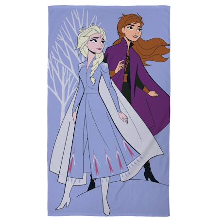 Serviette de bain et de plage imprimée 100% coton, disney home frozen sisters Violet 1 - vertbaudet enfant 