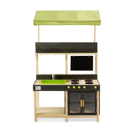 Roba Mini Cuisine Extérieure Murale Pour Enfants – Évier, Plaque, Réservoir D'Eau, Bois FSC Gris Lasuré