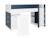 Lit mi-hauteur bureau & commode opus Blanc et bleu nuit opus+Blanc et bois+Blanc et vert mousse 4 - vertbaudet enfant 