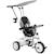 Tricycle enfant pare-soleil pliable canne amovible benne rangement acier Blanc 1 - vertbaudet enfant 