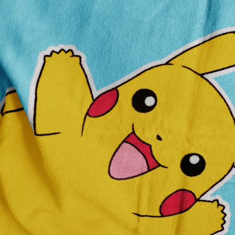 Serviette de bain et de plage imprimée 100% coton, pokemon port Bleu ciel 3 - vertbaudet enfant 