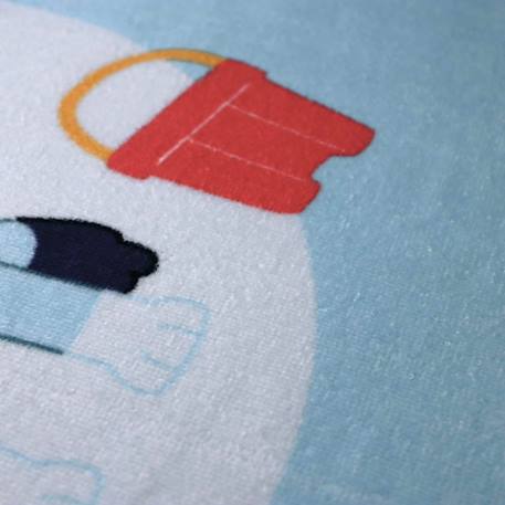 Cape de bain imprimée 100% coton, bluey hourra Bleu ciel 4 - vertbaudet enfant 